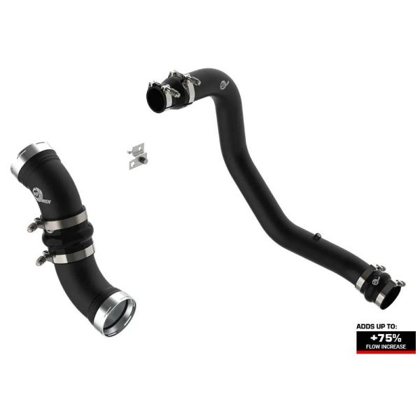 aFe Charge Pipe Intercooler Piping Kit for 2006-2010 Duramax 6.6L LBZ/LMM Black