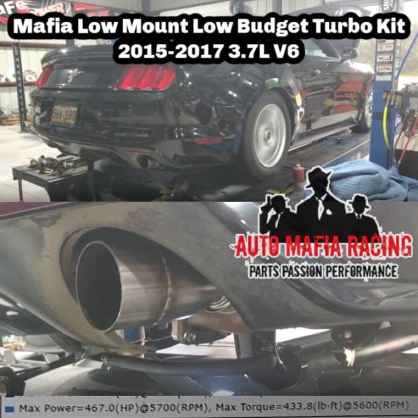 2015-2017 Mustang 3.7L V6 Mafia Low Buck Rear Mount Turbo Kit