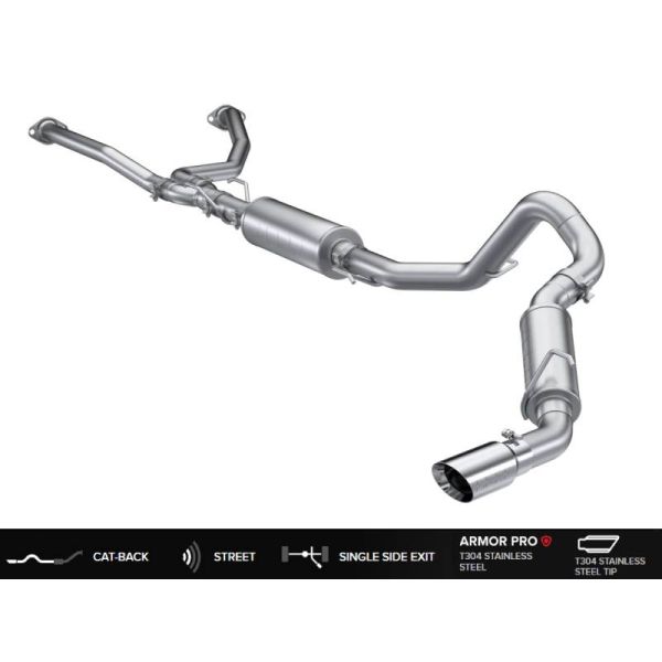 2022+ Tundra 3.4TT MBRP CAT Back Exhaust - T304 SS