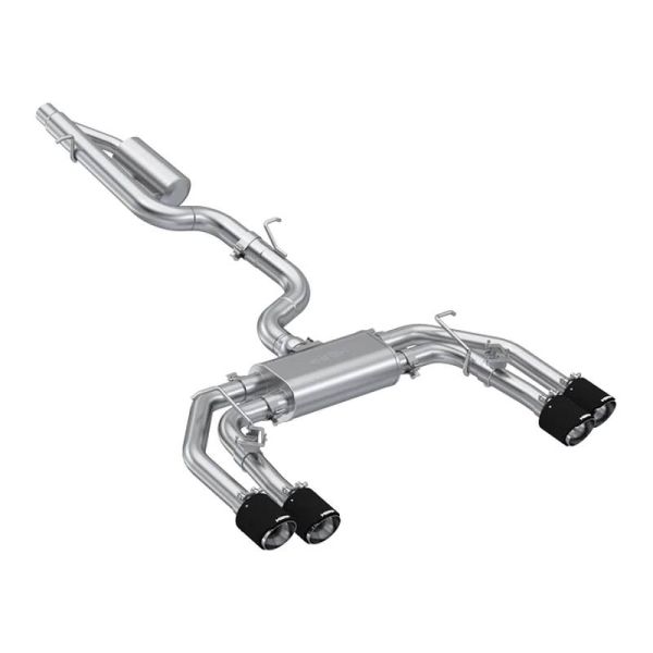 3" Stainless CAT Back Exhaust, Quad CF Tips, Active Sound for 2022 and Up Audi S3 3" Stainless CAT Back Exhaust, Quad CF Tips, Active Sound for 2022 and Up Audi S3