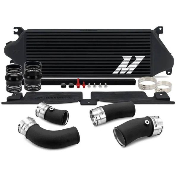 Performance Front Mount Intercooler Kit by Mishimoto for 2024+ Toyota Tacoma 2.4T - Black Core, Black Pipes