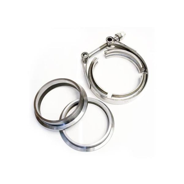 3" Stainless V-Band Flange and Clamp Set - Male/Female