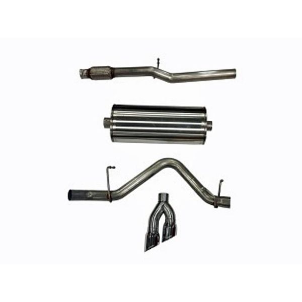 Corsa Performance Single Side Exit Catback with Twin 4.0 Inch Tip - Sport Sound Level