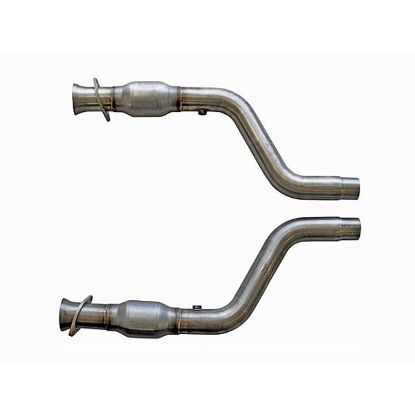 BBK Performance Short Mid X Pipe with Catalytic Converters - Aluminized Steel