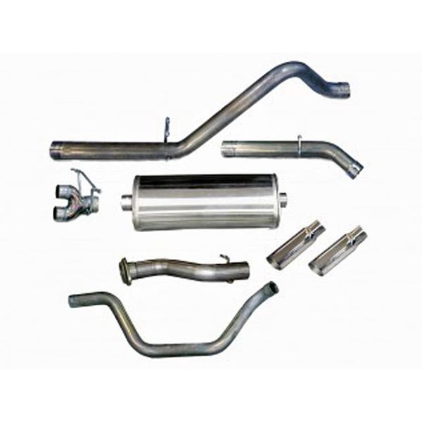 Corsa Perfromance Dual Rear Exit Catback with 4.0 Inch Tips - Sport Sound Level