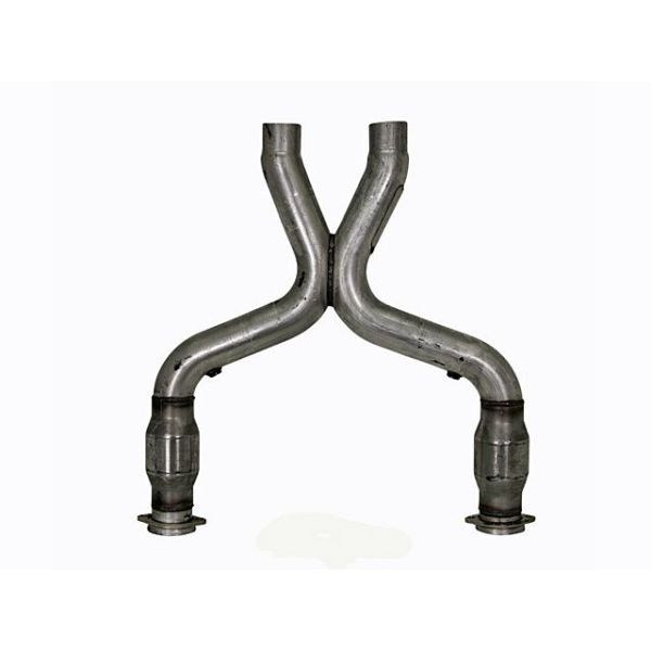 BBK Performance Short Mid X Pipe with Catalytic Converters - Aluminized Steel