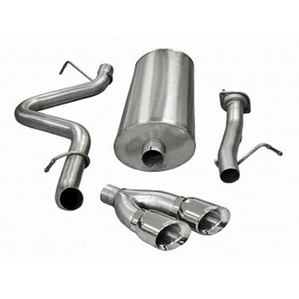 Corsa Performance Single Side Exit Cat-Back with Twin 4.0 Inch Tip - Sport Sound Level