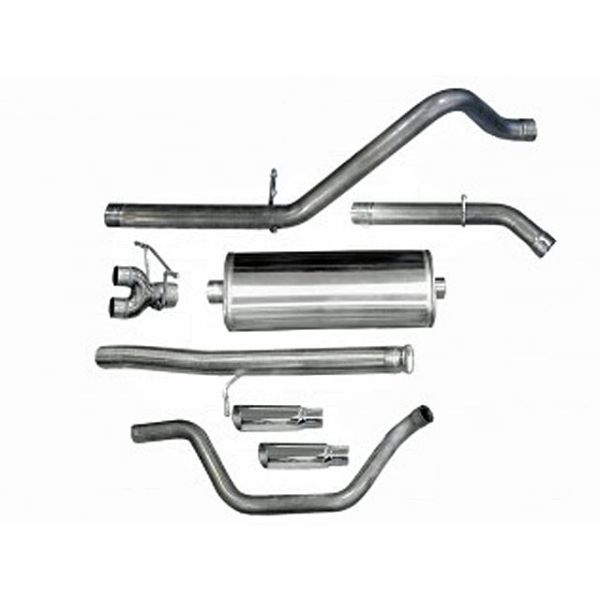 Corsa Performance Dual Rear Exit Catback with 4.0 Inch Tips - Sport Sound Level