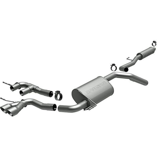 MagnaFlow Dual Center Rear Exit Stainless Cat Back Performance Exhaust MagnaFlow Dual Center Rear Exit Stainless Cat Back Performance Exhaust