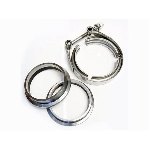 4 Inch Stainless V-Band Flange and Clamp Set - Male and Female