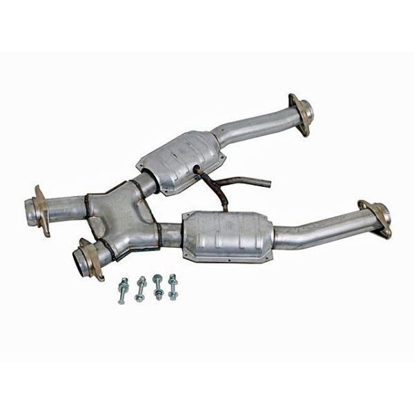 BBK Performance Short Mid X Pipe with Catalytic Converters - Aluminized Steel BBK Performance Short Mid X Pipe with Catalytic Converters - Aluminized Steel