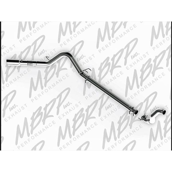 MBRP 4" Filter Back Single Side Exit with Downpipe - AL for 2008-2010 Ford Powerstroke 6.4L - S6282AL