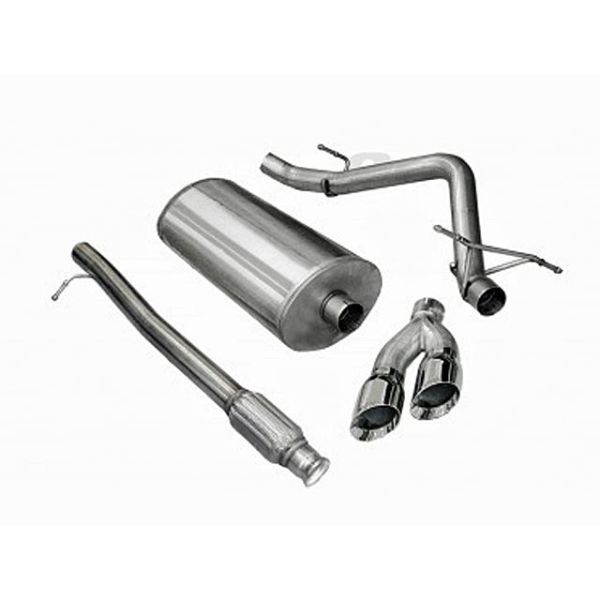 Corsa Performance Single Side Exit Catback with Twin 4.0 Inch Tips - Sport Sound Level Corsa Performance Single Side Exit Catback with Twin 4.0 Inch Tips - Sport Sound Level