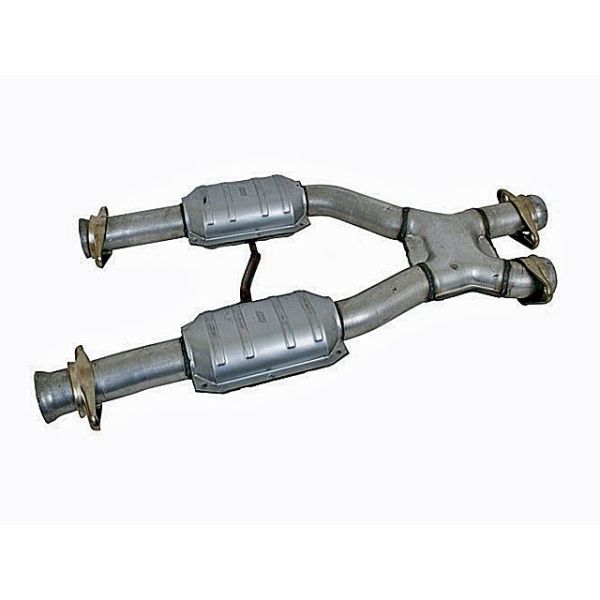 BBK Performance Short Mid X Pipe with Catalytic Converters - Aluminized Steel BBK Performance Short Mid X Pipe with Catalytic Converters - Aluminized Steel