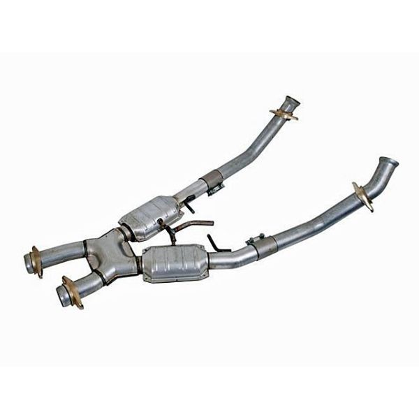 BBK Performance High Flow X Pipe With Catalytic Converters - Aluminized Steel BBK Performance High Flow X Pipe With Catalytic Converters - Aluminized Steel