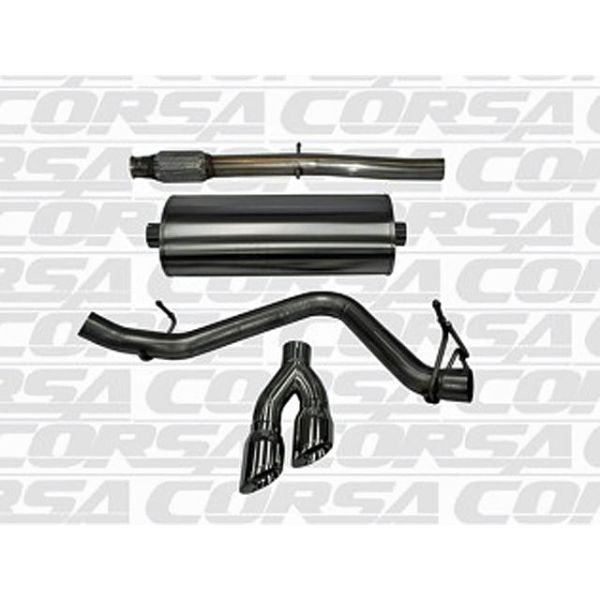 Corsa Performance Single Side Exit CatBack with Twin 4.0 Inch Tip - Sport Sound Level