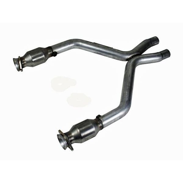 BBK Performance Short Mid X Pipe with Catalytic Converters - Aluminized Steel