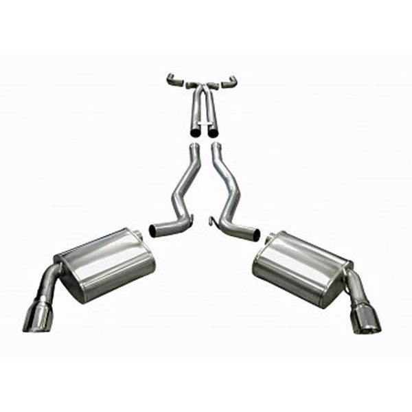 Corsa Performance Dual Rear Exit Catback with 4.0 Inch Tips - Sport Sound Level - Manual Transmission Corsa Performance Dual Rear Exit Catback with 4.0 Inch Tips - Sport Sound Level - Manual Transmission