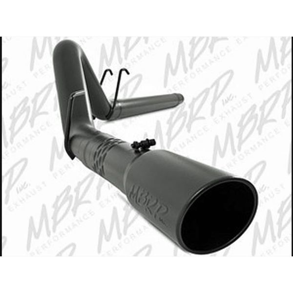 MBRP 4" Filter Back Single Side Exit - Black Coated for 2008-2010 Ford Powerstroke 6.4L - S6242BLK