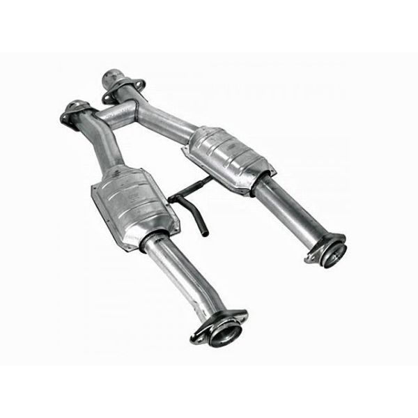 BBK Performance Short Mid H Pipe with Catalytic Converters - Aluminized Steel