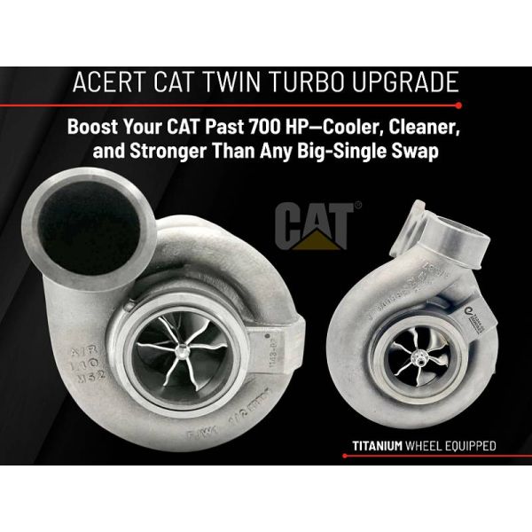 CAT ACERT Twin / Compound Titanium TCT Turbo Upgrades