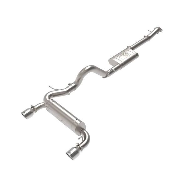 2021+ Bronco aFe Vulcan SS CAT Back Exhaust - Polished Tips