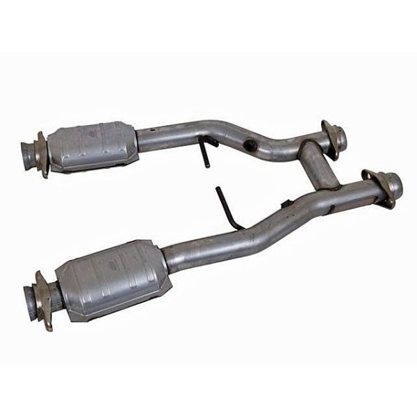 BBK Performance Mid H Pipe with Catalytic Converters - Aluminized Steel