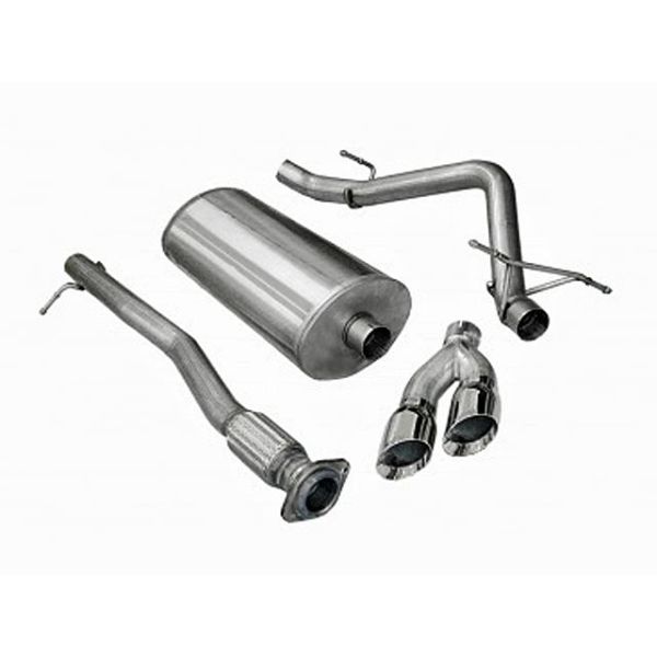 Corsa Performance Single Side Exit Catback with Twin 4.0 Inch Tip - Sport Sound Level Corsa Performance Single Side Exit Catback with Twin 4.0 Inch Tip - Sport Sound Level