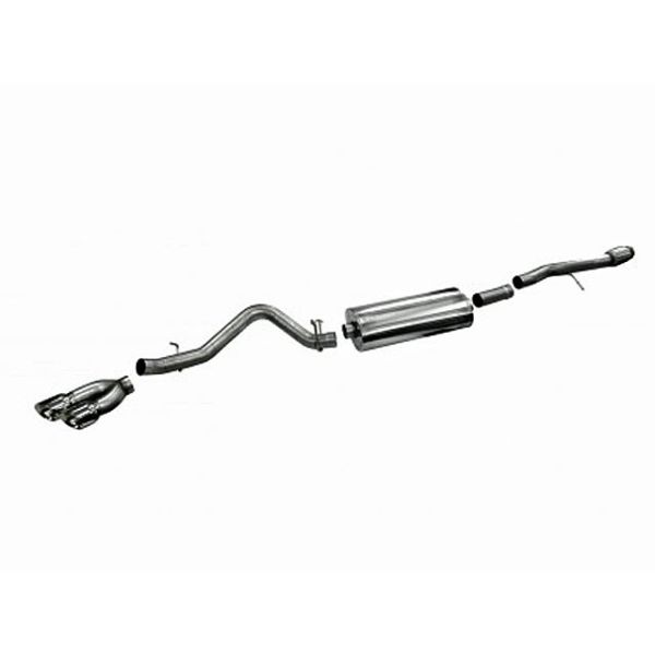 Corsa Performance Single Side Exit Cat-Back with Twin 4.5 Inch Tip - Sport Sound Level