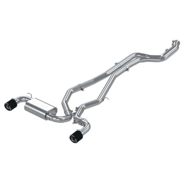 MBRP 3" 304SS CAT Back Exhaust - Dual Carbon Fiber Tips for 2020+ Toyota Supra Turbo - S43003CF