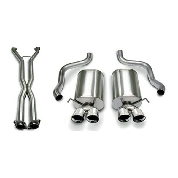 Corsa Performance Dual Rear Exit Cat-Back with Twin 3.5 Inch Tips - Sport Sound Level