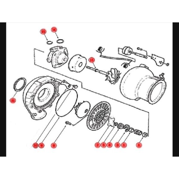 Garrett Ford 7.3L TP38-GTP38 Upgraded Turbo Rebuild Kit Garrett Ford 7.3L TP38-GTP38 Upgraded Turbo Rebuild Kit