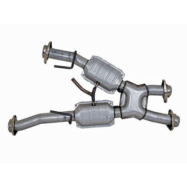 BBK Performance Short Mid X Pipe with Catalytic Converters - Aluminized Steel