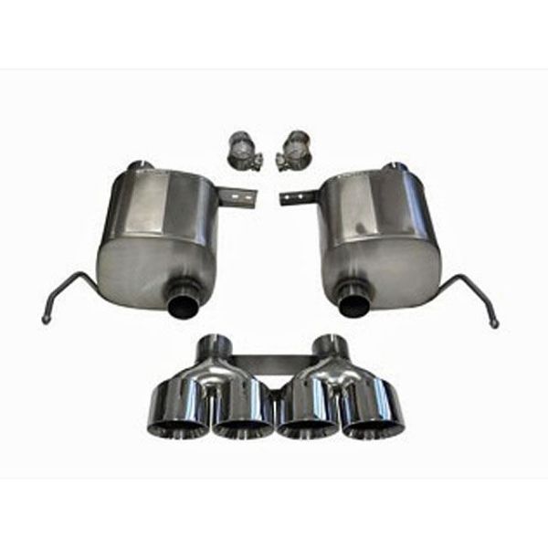 Corsa Performance Dual Rear Exit Valve-Back with Quad 4.5 Inch Tips - Xtreme Sound Level