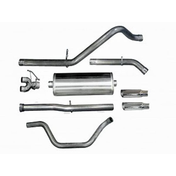 Corsa Performance Dual Rear Exit Catback with 4.0 Inch Tips - Sport Sound Level