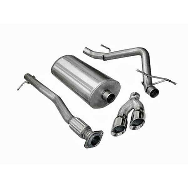 Corsa Performance Single Side Exit Catback with Twin 4.0 Inch Tip - Sport Sound Level