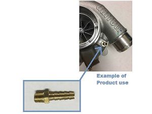 1/8th NPT x 7/32" Hose Barb 90 Degree Turbo Vacuum Fitting