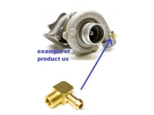 1/8th NPT x 7/32" Hose Barb 90 Degree Turbo Vacuum Fitting