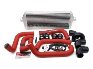 Front Mount Intercooler Kit (FMIC) for 2008-2014 Subaru STi EJ25 by GrimmSpeed - Red