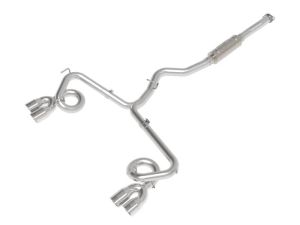 aFe Power Takeda 3in Stainless Steel Cat-Back Exhaust System for 2015-2021 Subaru WRX and STI Polished