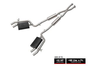 2018-2021 Stinger 3.3TT aFe Gemini XV CAT Back Exhaust w- Cut-Outs