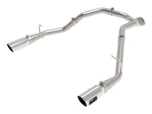 aFe Large Bore-HD 3" DPF-Back Stainless Steel Exhaust System for 2020-2021 Ram 1500 EcoDiesel 3.0T - 49-42080-P