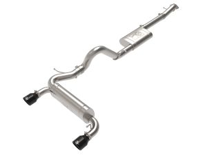 2021+ Bronco aFe Vulcan SS CAT Back Exhaust - Black Tips