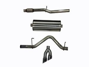 Corsa Performance Single Side Exit Catback with Twin 4.0 Inch Tip - Sport Sound Level