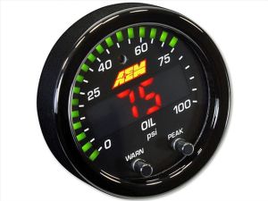 AEM X-Series Fuel and Oil Pressure Gauge