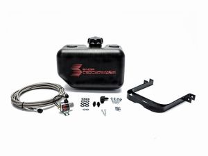 Snow Performance Water Tank Upgrade - 2.5gal Braided SS Line with Bracket-Solenoid-Hose-Fittings