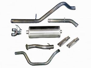 Corsa Perfromance Dual Rear Exit Catback with 4.0 Inch Tips - Sport Sound Level