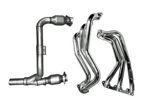BBK Performance Long-Tube Headers with Cats - Ceramic Coated