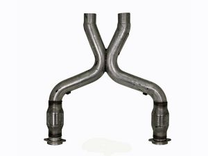 BBK Performance Short Mid X Pipe with Catalytic Converters - Aluminized Steel