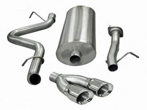 Corsa Performance Single Side Exit Cat-Back with Twin 4.0 Inch Tip - Sport Sound Level